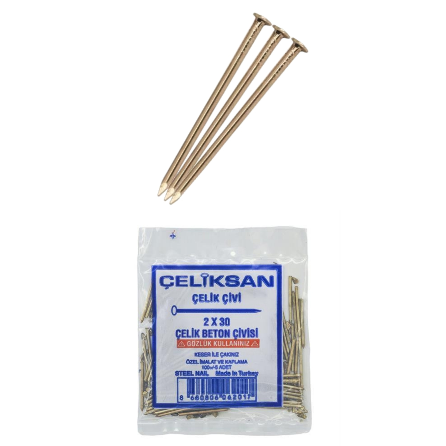 ÇELİKSAN ÇELİK ÇİVİ 2*30 SARI
